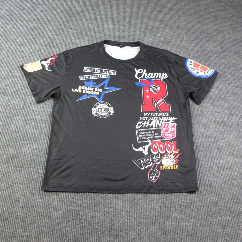 Face The Future Collage Shirt Mens XL Black MANFINITY Graphic Print Tee